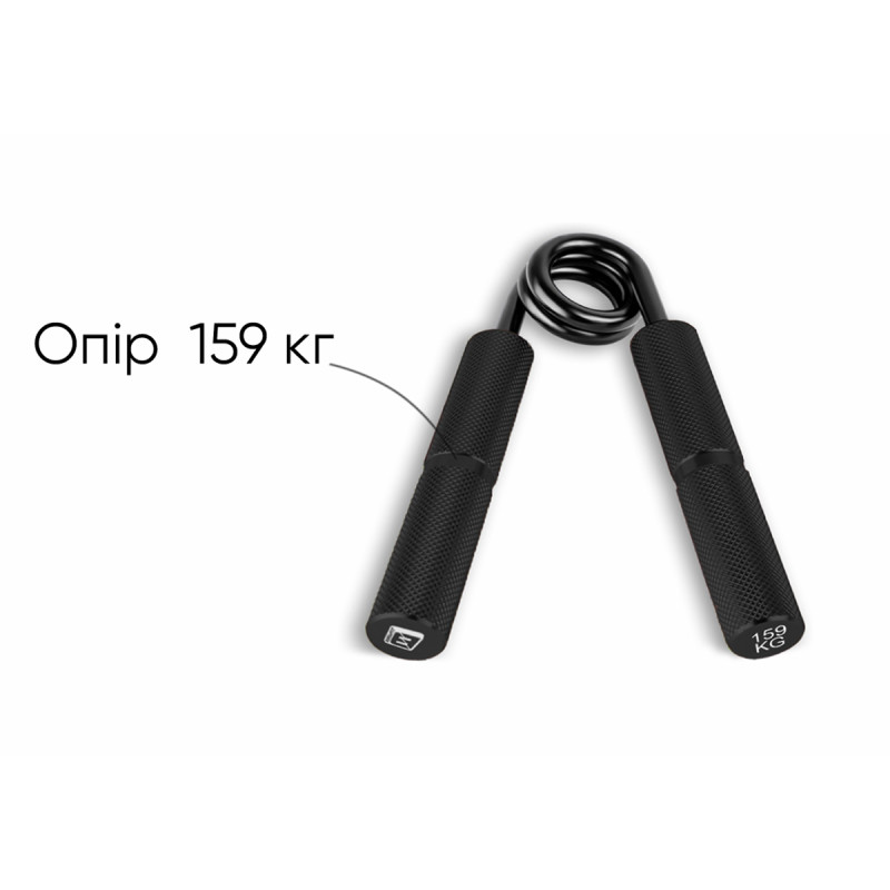 Кистевой эспандер EasyFit Hand Grip PRO 159 кг (350 lb), 13,5 см х 10,5 см, металлический корпус, улучшенное сцепление – для тренировки силы рук, черный