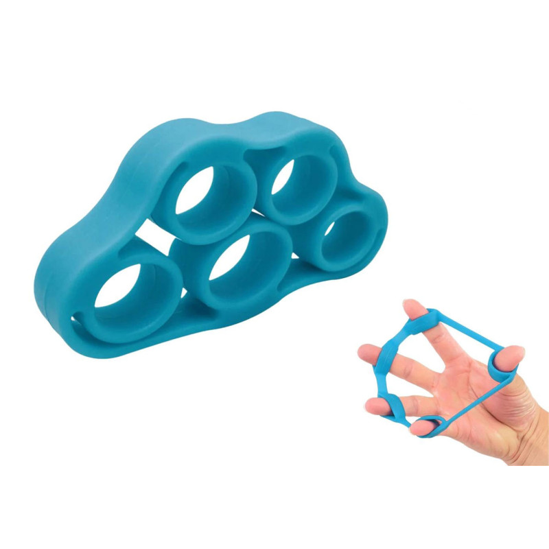 Еспандер для рук і пальців EasyFit GripFlex, Довжина 8 см, Ширина 4,5 см, Опір 4 кг, Силікон, Синій