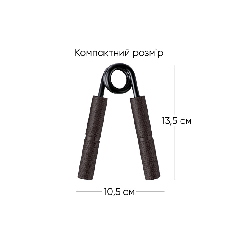 Кистевой эспандер EasyFit Hand Grip PRO 159 кг (350 lb), 13,5 см х 10,5 см, металлический корпус, улучшенное сцепление – для тренировки силы рук, черный