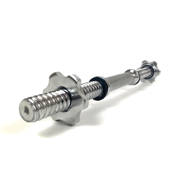 Гантельный гриф EasyFit хромированный, Длина 40 см, Диаметр 25 мм, Сталь, Для силовых тренировок