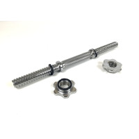 Гриф гантельний EasyFit, 40 см, Ø25 мм, сталь, хромований