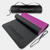 Двошаровий килимок EasyFit для пілатесу, фітнесу та йоги з чохлом, 183x61 см, товщина 6 мм, TPE/TC, ECO-Friendly, чорно-фіолетовий