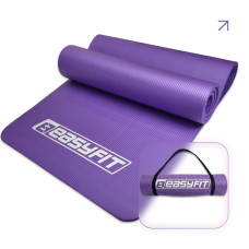 Килимок EasyFit для пілатесу та фітнесу, 180x60 см, товщина 10 мм, NBR, фіолетовий