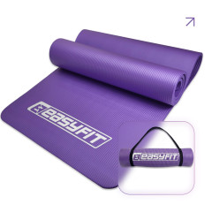 Килимок EasyFit для пілатесу та фітнесу, 180x60 см, товщина 10 мм, NBR, фіолетовий