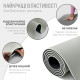 Двошаровий килимок EasyFit для пілатесу, фітнесу та йоги з чохлом, 183x61 см, товщина 6 мм, TPE/TC, ECO-Friendly, сіро-чорний