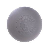 Масажний м'ячик EasyFit, діаметр 6,5 см, каучук, сірий, для МФР, зняття напруги та самомасажу