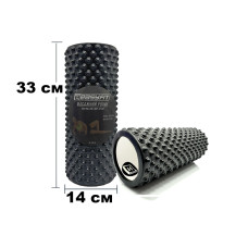 Массажный ролик (валик) EasyFit Grid Roller Light, Длина 33 см, Диаметр 14 см, Каркас из высокопрочного пластика, Пена EVA с массажной поверхностью 3D, для МФР, фитнеса, йоги и реабилитации, Черный Массажный ролик (валик) EasyFit Grid Roller Light, Длина 33 см, Диаметр 14 см, Каркас из высокопрочного пластика, Пена EVA с массажной поверхностью 3D, для МФР, фитнеса, йоги и реабилитации, Черный