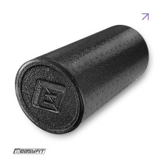 Масажний ролик (валик) EasyFit PolyFoam Roller, Довжина 30 см, Діаметр 14,5 см, EPP-піна, для МФР, фітнесу, йоги та реабілітації, Чорний