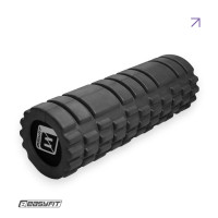 Массажный ролик EasyFit Solid Grid Roller Mini, Длина 30 см, Диаметр 10 см, Цельный каркас, EVA-пена с 3D массажной поверхностью, для МФР, фитнеса, йоги и реабилитации, Черный