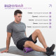 Масажний ролик EasyFit Solid Grid Roller Mini, Довжина 30 см, Діаметр 10 см, Цілісний каркас, EVA-піна з 3D масажною поверхнею, для МФР, фітнесу, йоги та реабілітації, Чорний