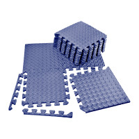 Татами мат EasyFit SwallowTail (пазл ласточкин хвост с бортиком), Размер 120x60 см, Толщина 10 мм, EVA-пена, Синий