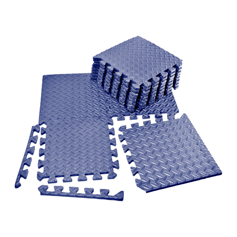 Татами мат EasyFit SwallowTail (пазл ласточкин хвост с бортиком), Размер 120x60 см, Толщина 10 мм, EVA-пена, Синий