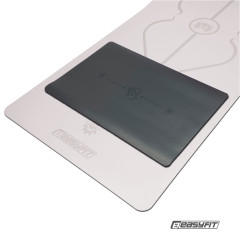 Мини-мат (коврик) для йоги EasyFit Yoga Pad, Каучук, Длина 60 см, Ширина 40 см, Толщина 3,5 мм, Черный