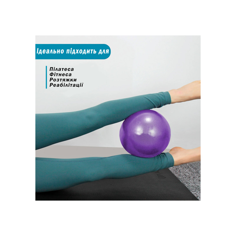 Мяч для пилатеса EasyFit, Диаметр 25 см, ПВХ, Латекс, Фиолетовый