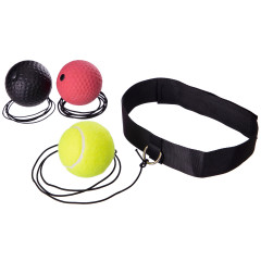 Набор для бокса EasyFit Fight Ball Set 3 (3 мяча), Длина резинки 97 см, Длина лямки для головы 40-60 см, Нейлон, Резина, EVA, Для тренировок