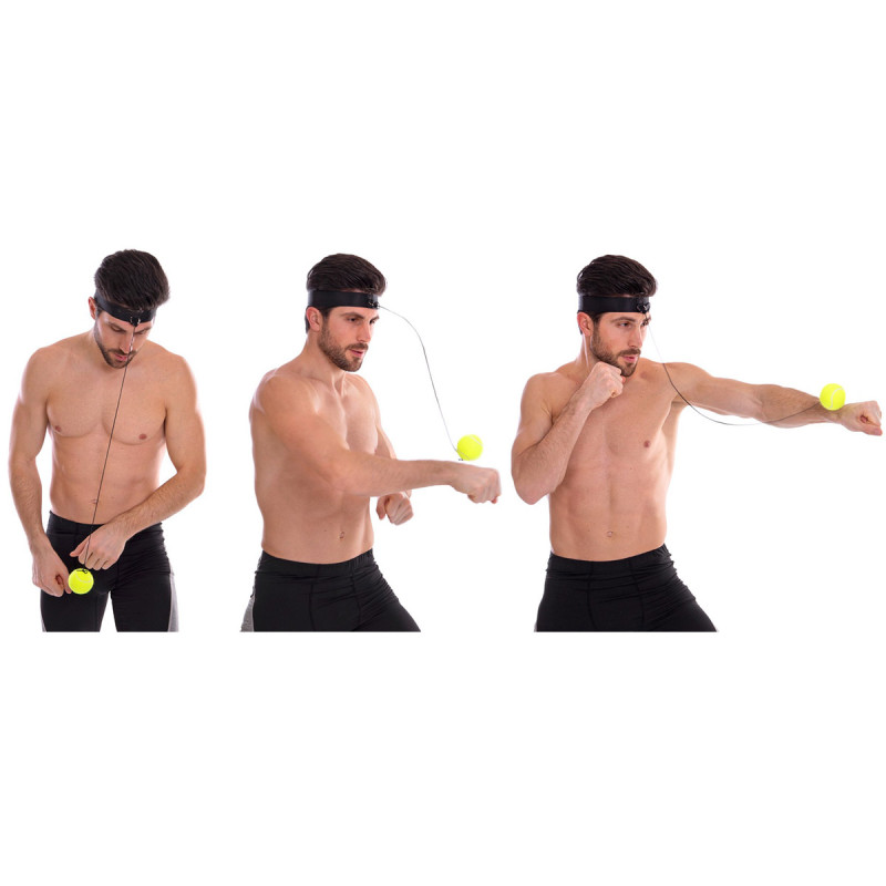 Набор для бокса EasyFit Fight Ball Set 3 (3 мяча), Длина резинки 97 см, Длина лямки для головы 40 - 60 см, Нейлон, Резина, EVA, Для тренировок