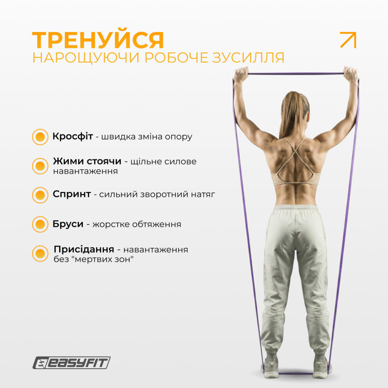 Набор резинок для подтягиваний и спорта EasyFit Premium (3 шт), двухслойные, сопротивление 7-45 кг, сумка для хранения