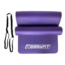 Килимок EasyFit для пілатесу та фітнесу, 180x60 см, товщина 10 мм, NBR, фіолетовий