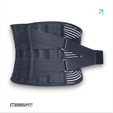 Пояс (бандаж) для спины EasyFit с 4 ребрами жесткости, Размер S, Неопрен, Пластик, Черный