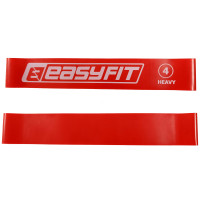 Фітнес-резинка для ніг EasyFit №4 Heavy, Опір 15 кг, Латекс, Довжина 60 см, Ширина 5 см, Товщина 1 мм, Червоний