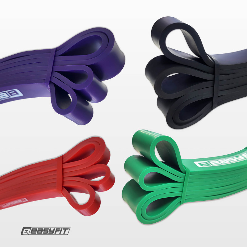 Набор резинок для подтягивания и спорта EasyFit, сопротивление 2-65 кг (4 шт.)