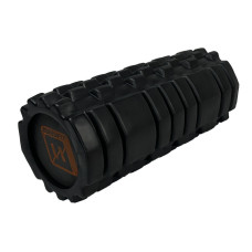 Масажний ролик EasyFit Solid Roller v.1.1s, Довжина 33 см, Діаметр 13,5 см, EVA-піна, Чорний
