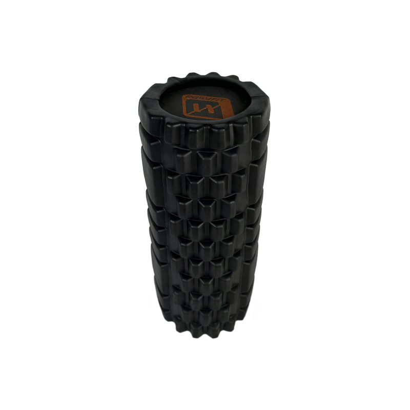Массажный ролик EasyFit Solid Roller v.1.1s, Длина 33 см, Диаметр 13,5 см, EVA-пена, Оранжевый
