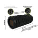 Массажный ролик EasyFit Solid Roller v.1.1s, Длина 33 см, Диаметр 13,5 см, EVA-пена, Оранжевый