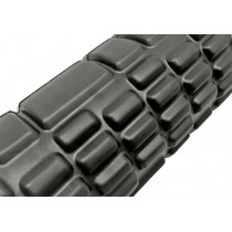 Масажний ролик EasyFit Solid Grid Roller Mini, Довжина 30 см, Діаметр 10 см, Цілісний каркас, EVA-піна з 3D масажною поверхнею, для МФР, фітнесу, йоги та реабілітації, Чорний