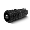 Массажный ролик EasyFit Grid Roller v1.2 с заглушками, Длина 33 см, Диаметр 13 см, Пена EVA с 3D массажной поверхностью, для йоги, фитнеса и реабилитации, Черный