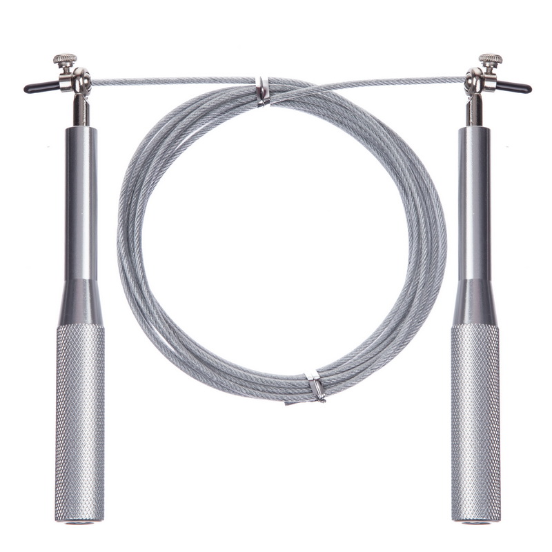 Скоростная скакалка EasyFit Aluminium, Длина 3 м, Сталь, Алюминий, Серый