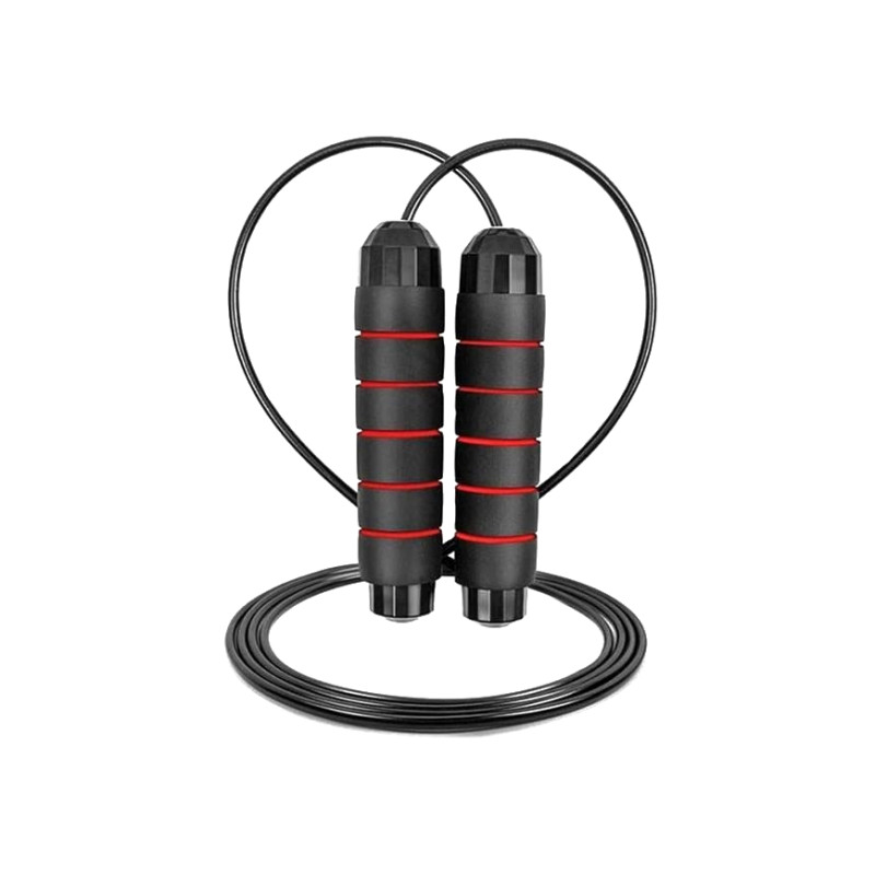 Скакалка EasyFit швидкісна, Довжина 280 см, Неопрен, Тренажер для боксу та гімнастики, Чорний