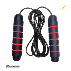 Скакалка EasyFit швидкісна, довжина 280 см, тренажер для боксу та гімнастики, чорний