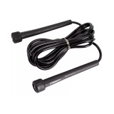 Скакалка EasyFit для гимнастики и кардио тренировок, Длина до 2,8 м, ручки 13 см, Пластик, Черный