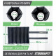 Обтяжувачі для ніг і рук EasyFit (пара), Вага 5 кг, Оксфорд, Пісок, Чорно-сірий