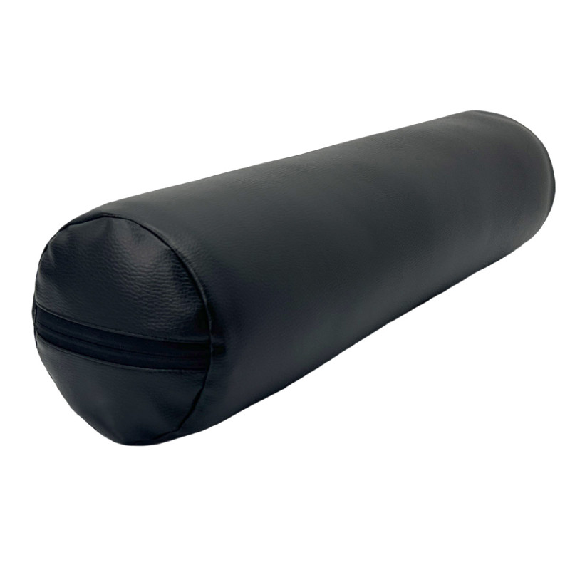 Валик для массажного стола EasyFit, Длина 60 см, Медицинский кожзаменитель, Черный