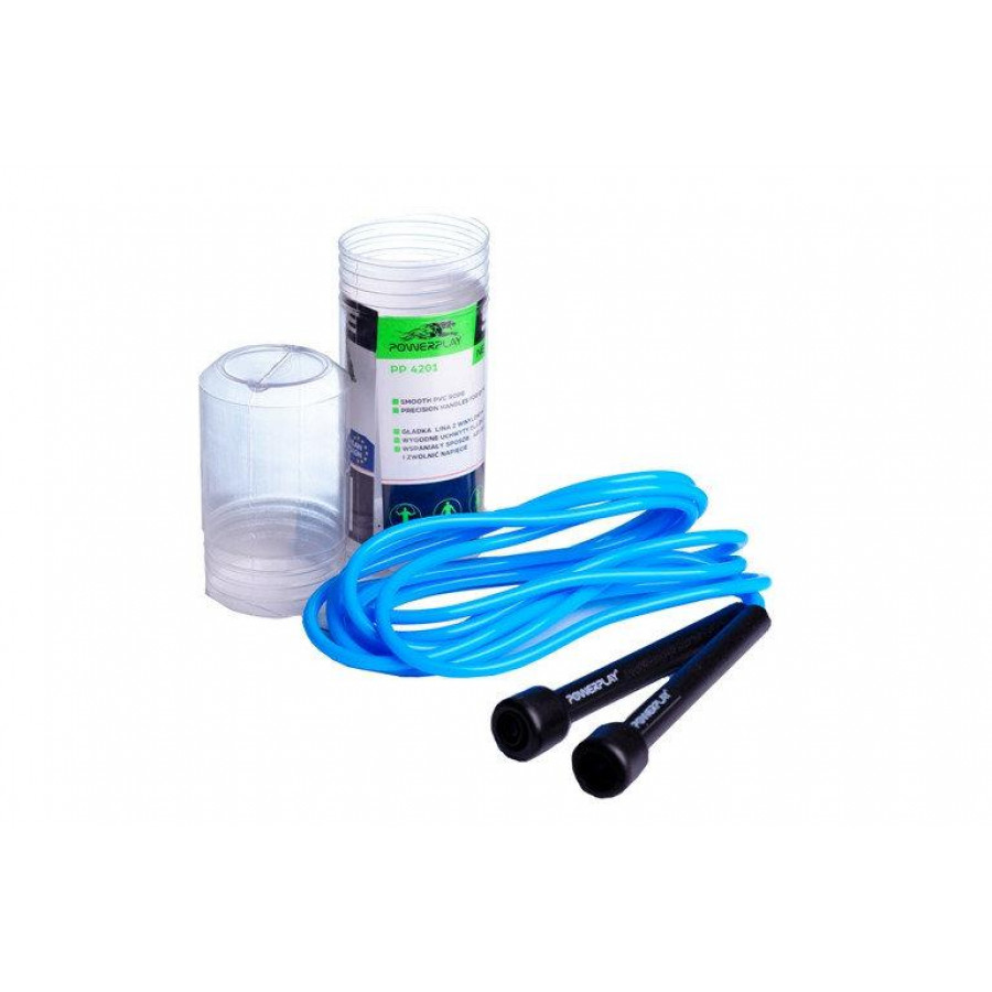 Скакалка PowerPlay 4201 Basic Jump Rope Синя (2,8m.)