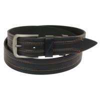 Ремень под джинсы Skipper черный 3,8 см