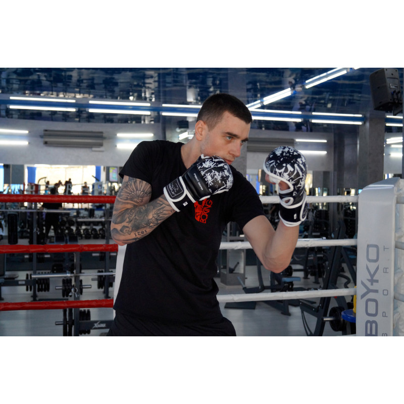 Перчатки для карате PowerPlay 3092KRT Черно-белые L