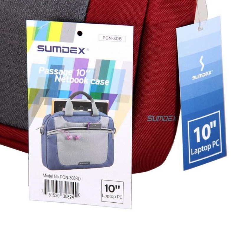 Небольшая сумка для планшета, нетбука 10 дюймов Sumdex красная