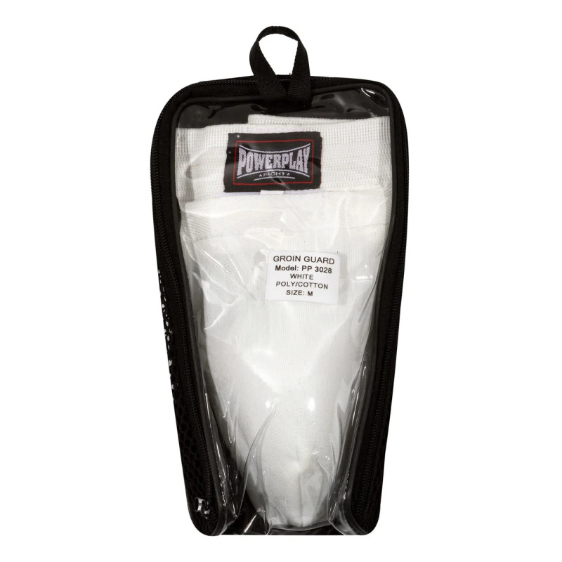 Захист паху PowerPlay 3028, Розмір L, Бавовна, Спандекс, Пластикова мушля, Білий