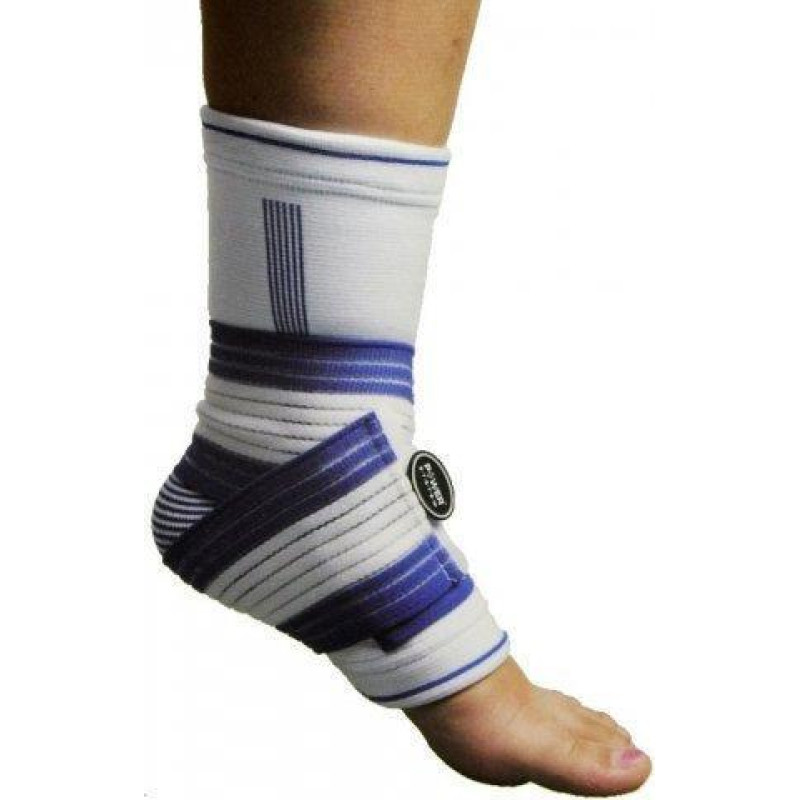 Бандажі на гомілкостоп Power System PS-6009 Ankle Support Pro Blue/White (1шт.) S/M