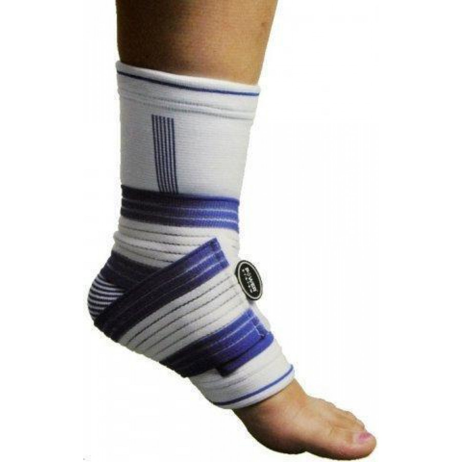 Бандажі на гомілкостоп Power System PS-6009 Ankle Support Pro Blue/White (1шт.) S/M