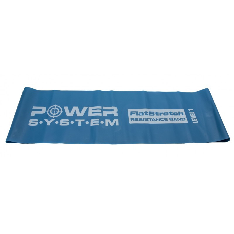 Стрічка-еспандер для спорту та реабілітації Power System PS-4121 Flat Stretch Band Level 1 Blue (1-2,5кг.)