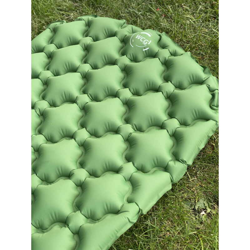Надувной каремат походный, туристический WCG для кемпинга (зеленый)