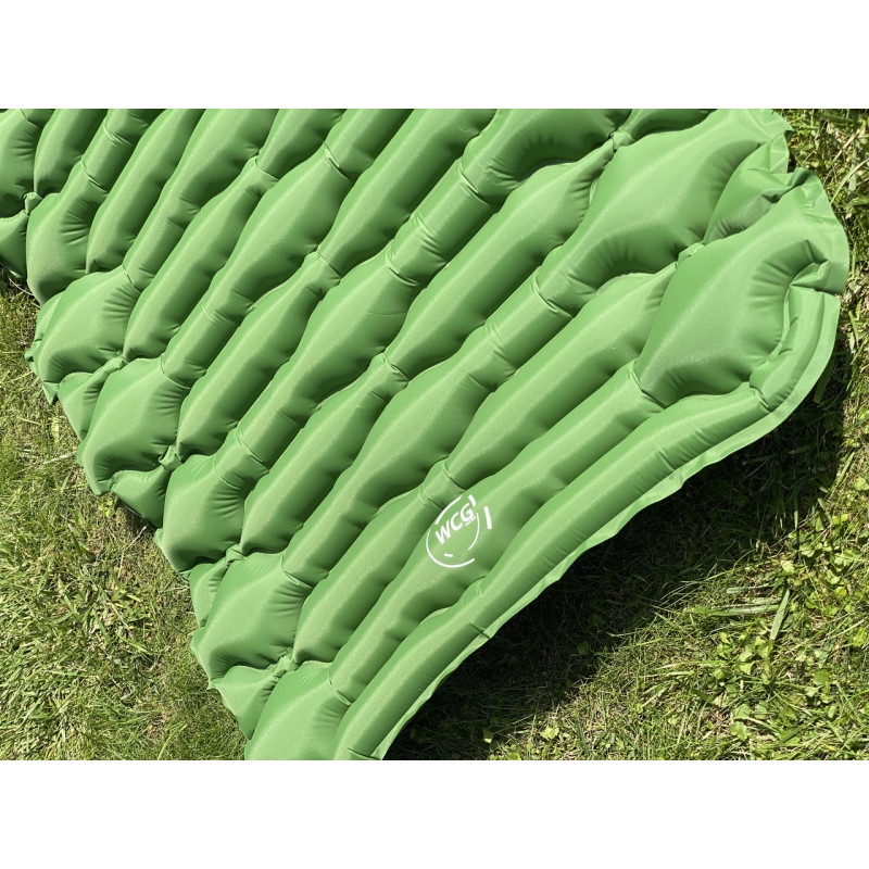 Большой надувной каремат походный, туристический WCG для кемпинга (зеленый)