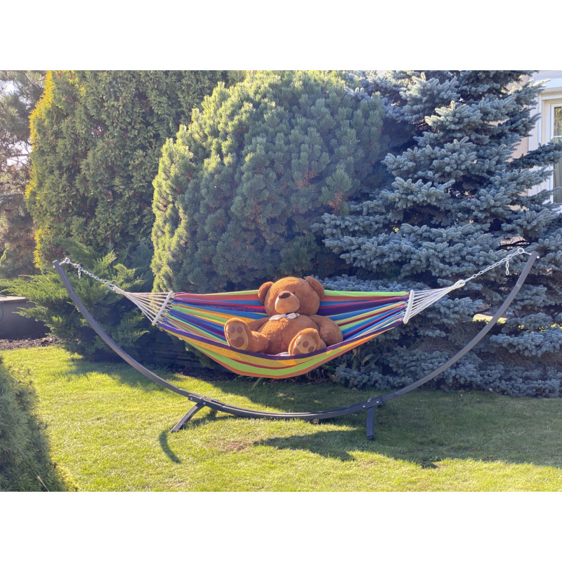 Одномісний гамак з планкою SUMMER Веселка XL 200х100 WCG