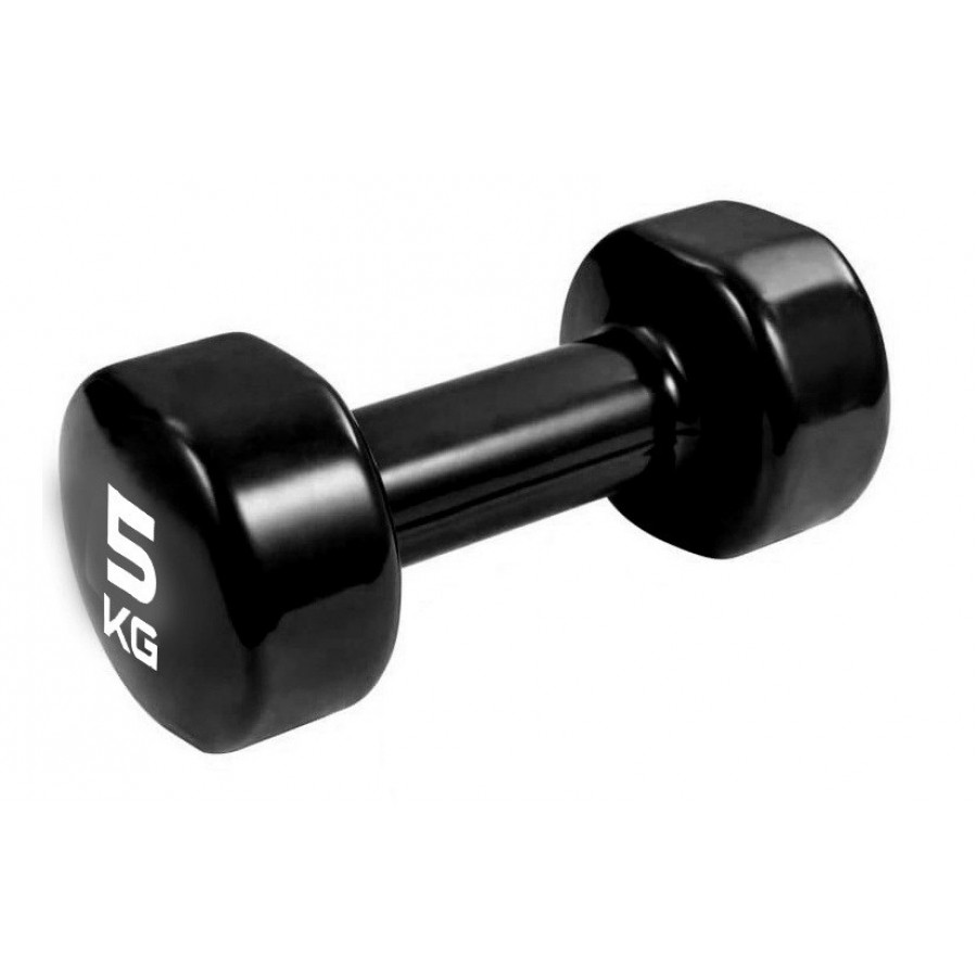 Гантелі вінілові PowerPlay 4125 Achilles 2*5 кг. Чорні (пара - 2шт.)