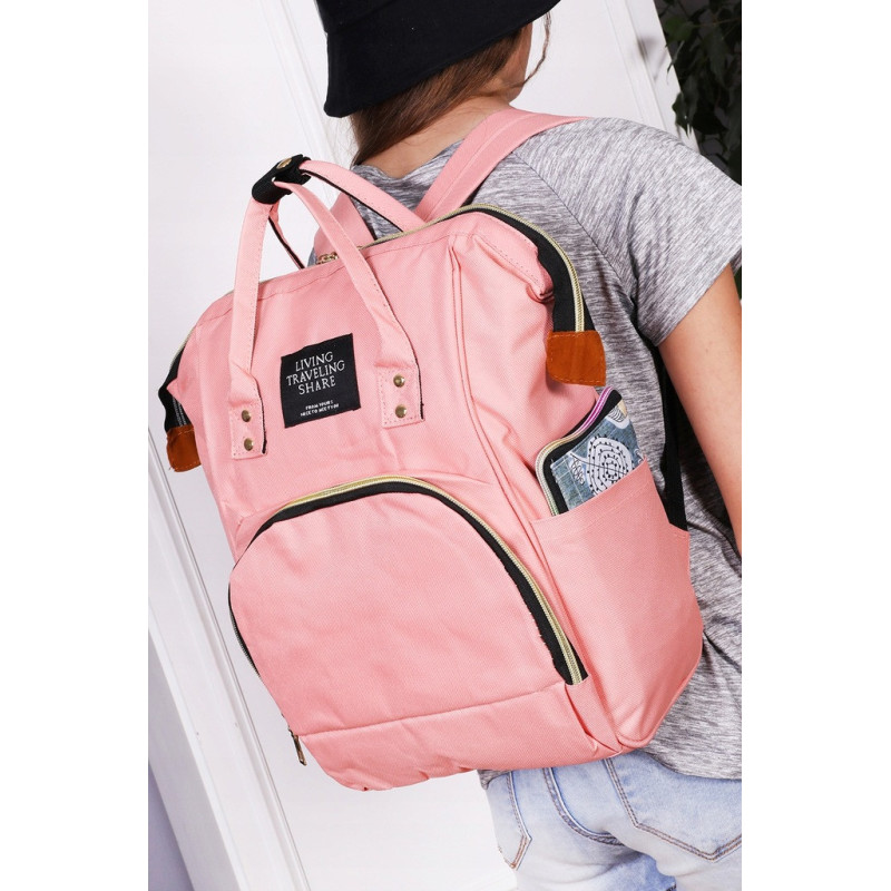 Рюкзак-сумка для мамы 12L Living Traveling Share розовый