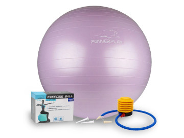 М'яч для фітнесу (фітбол) PowerPlay 4001 Ø65 cm Gymball Ліловий + помпа